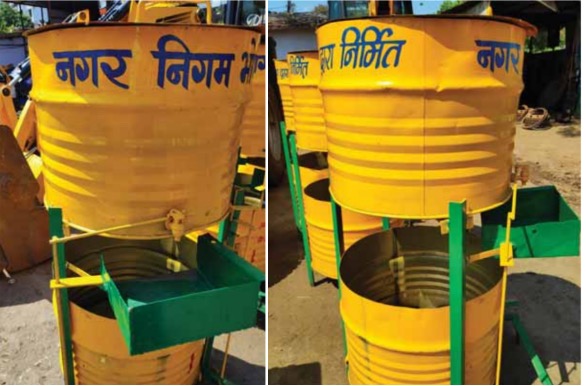 Design 1: Hand wash unit developed by Bhopal Municipal Corporation For COVID 19